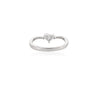 18K Gold Heart Diamond Wedding Ring Thumbnail
