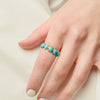 18K Gold Turquoise Eternity Band Thumbnail