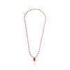 14K Solid Yellow Gold Ruby Diamond Necklace Thumbnail