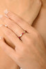 18K Solid Yellow Gold Ruby Diamond Band Ring Thumbnail