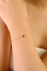 14K Heart Ruby Chain Bracelet For Love Thumbnail
