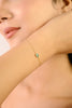 14K Vibrant Emerald Classic Chain Bracelet For Daughter Thumbnail