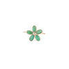 18K Gold Emerald Handmade Floral Ring Thumbnail