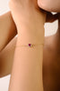 14K Timeless Heart Ruby Halo Diamond Bracelet For Christmas Thumbnail