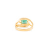 Magnificent Emerald & Diamond Bypass Ring in 18k Solid Yellow Gold Thumbnail