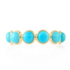 18K Gold Turquoise Half Eternity Band Thumbnail