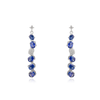Designer 3.27 Ct Sapphire Diamond 14K Dangle Earrings Thumbnail