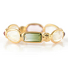 18K Gold Tourmaline And Rainbow Moonstone Eternity Band Thumbnail