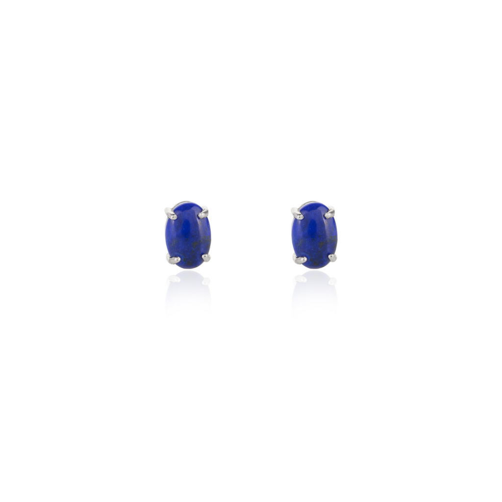 18K Gold Lapis Lazuli Earrings Image