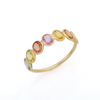 18K Multi Sapphire Half Eternity Band Thumbnail