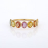 18K Multi Sapphire Half Eternity Band Thumbnail