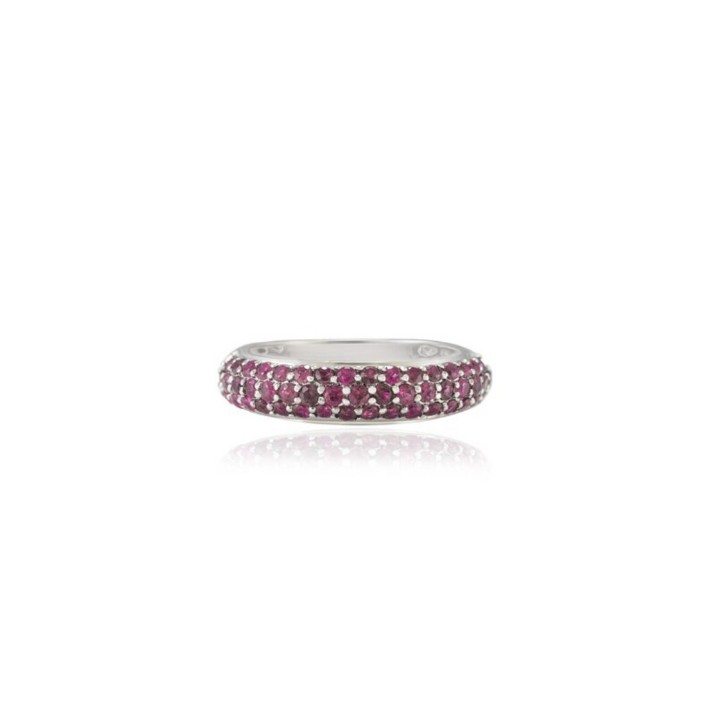 18K Gold Ruby Dome Style Band Image