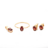 18K Gold Garnet Combo Jewelry Set Thumbnail