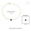 14K Blue Sapphire Classic Dainty Chain Bracelet Thumbnail