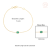 14K Vibrant Emerald Classic Chain Bracelet For Daughter Thumbnail