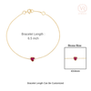 14K Heart Ruby Chain Bracelet For Love Thumbnail