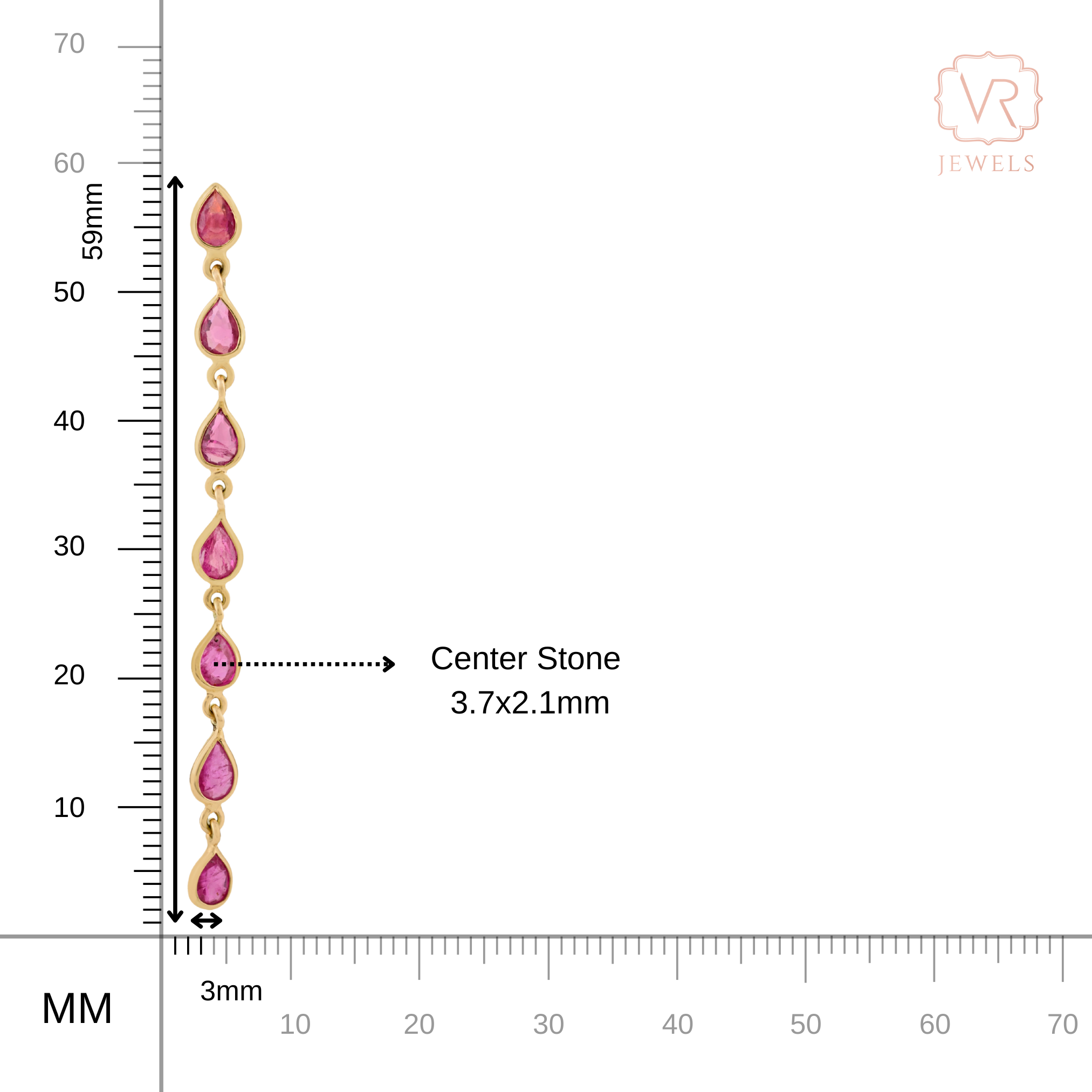 14K Long Pear Cut Ruby Linear Drop Earrings For Dinner