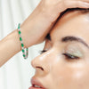18K Gold Emerald & Diamond Tennis Bracelet Thumbnail
