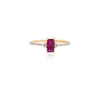 14K Gold Baguette Ruby and Diamond Wedding Ring Thumbnail