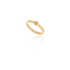 14K Gold Round Citrine Chain Ring Thumbnail