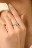 18K Gold Aquamarine Dainty Floral Ring Thumbnail