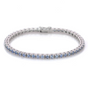 18K White Gold Blue Sapphire Tennis Bracelet Thumbnail