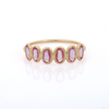 18K Gold Pink Sapphire Half Eternity Band Thumbnail