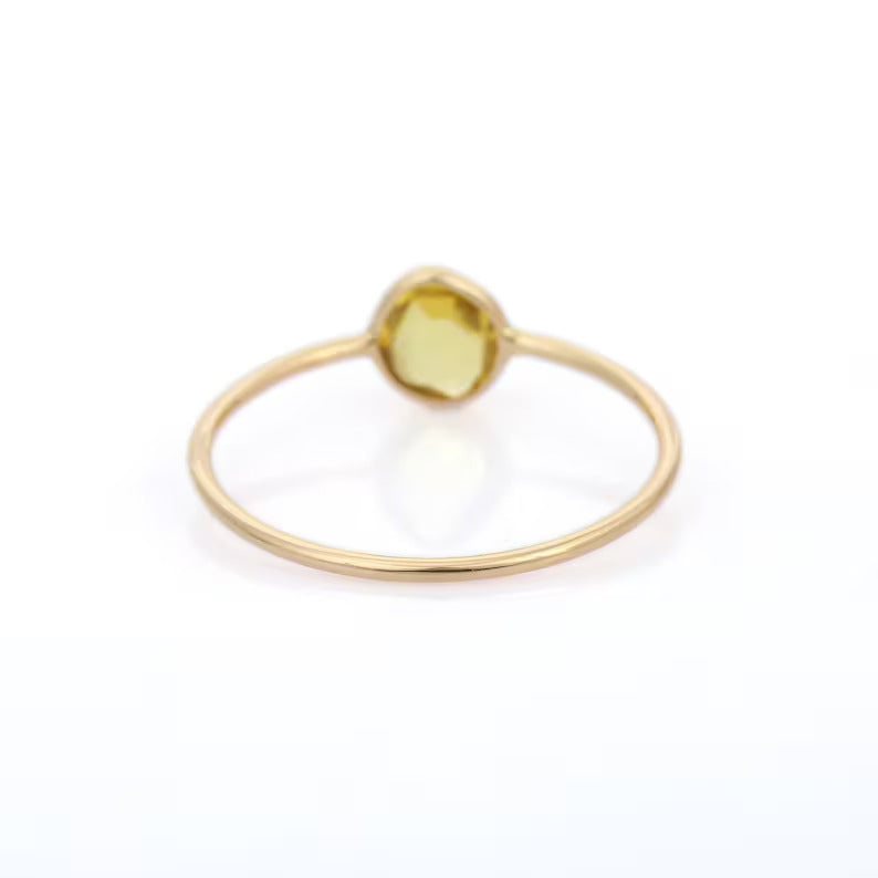 14K Stackable Yellow Sapphire Ring