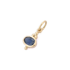 14k Gold Blue Sapphire Pendant