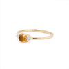 14K Gold Cabochon Citrine and Diamond Ring Thumbnail