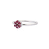 14K White Gold Floral Ruby Ring Thumbnail