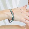 18K Gold Sapphire & Diamond Sleek Bracelet Thumbnail