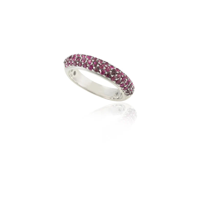 18K Gold Ruby Dome Style Band Image