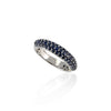 18K Gold Blue Sapphire Dome Style Band Thumbnail