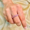 18K Pink sapphire Dome Style Band Thumbnail