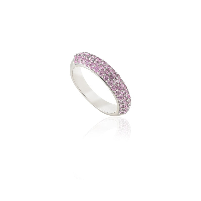 18K Pink sapphire Dome Style Band Image