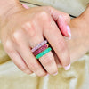 18K Pink sapphire Dome Style Band Thumbnail