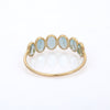 18K Bezel Set Aquamarine Half Eternity Band Thumbnail