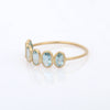 18K Bezel Set Aquamarine Half Eternity Band Thumbnail