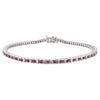 18K Gold Ruby Diamond Tennis Bracelet Thumbnail