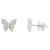 18K White Gold Diamond Butterfly Studs Thumbnail