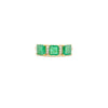 14K Solid Yellow Gold Emerald Diamond Ring Thumbnail