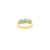 14K Solid Yellow Gold Emerald Diamond Ring Thumbnail