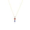 18K Yellow Gold Multi Gemstone Pendant Necklace Thumbnail