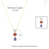 18K Yellow Gold Multi Gemstone Pendant Necklace Thumbnail