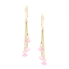 18K Gold Droplets Pink Sapphire Dangle Earrings Thumbnail