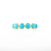 18K Gold Turquoise Half Eternity Band Thumbnail