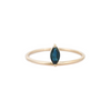 14K Gold Single Floating Sapphire Ring Thumbnail