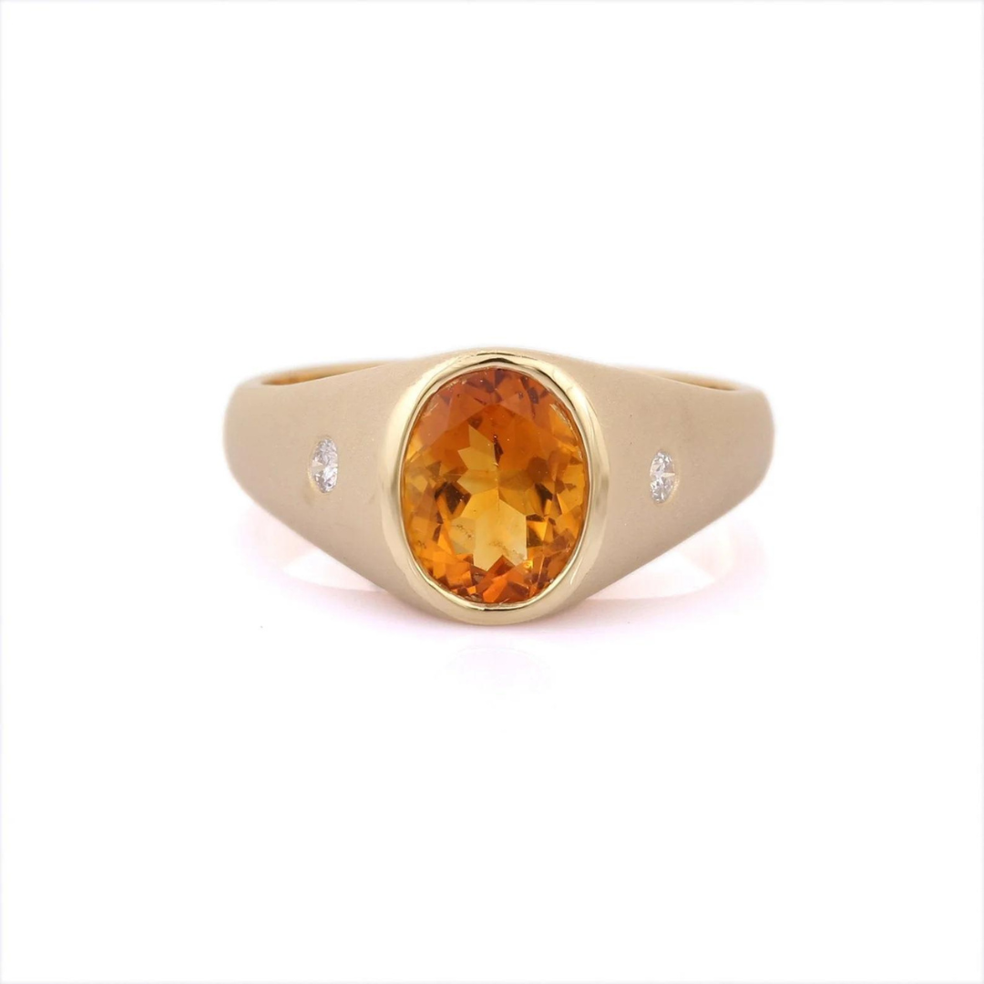 14K Yellow Gold Citrine Ring