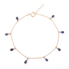 18K Yellow Gold Blue Sapphire Charm Bracelet Thumbnail